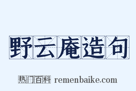 野云庵造句是什么意思的图片